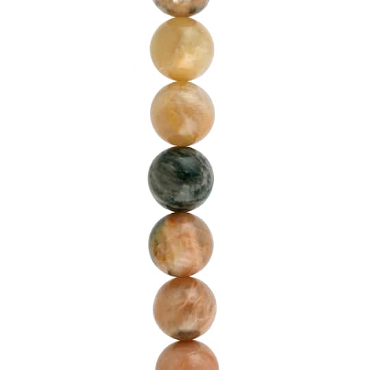 Natural Tone Sunstone Round Beads, 10mm by Bead Landing&#x2122;